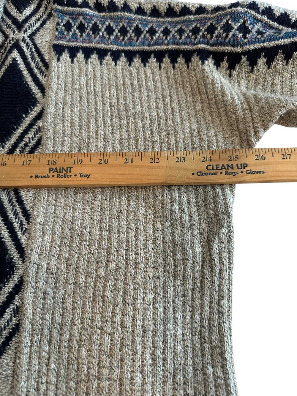 Lucky Brand Blue and Cream Knit Cardigan Sweater - Picture 8 of 13